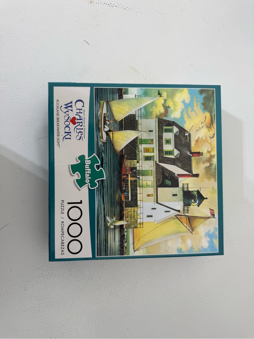Charles Wysocki Buffalo 1000-Piece Nautical Puzzle - Teal Frame